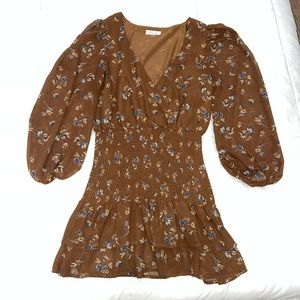 Brown long sleeve dress